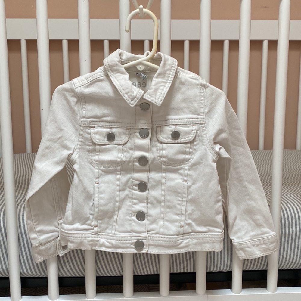 Gap White Denim Jean Jacket